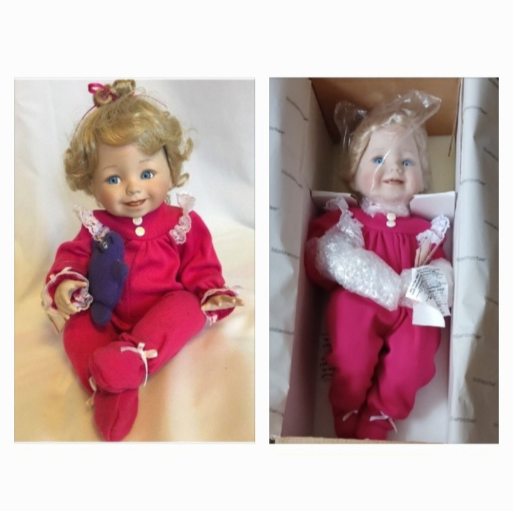 1996 McMemories Porcelain Doll in  Pink Outfit - Ashton-Drake Galleries